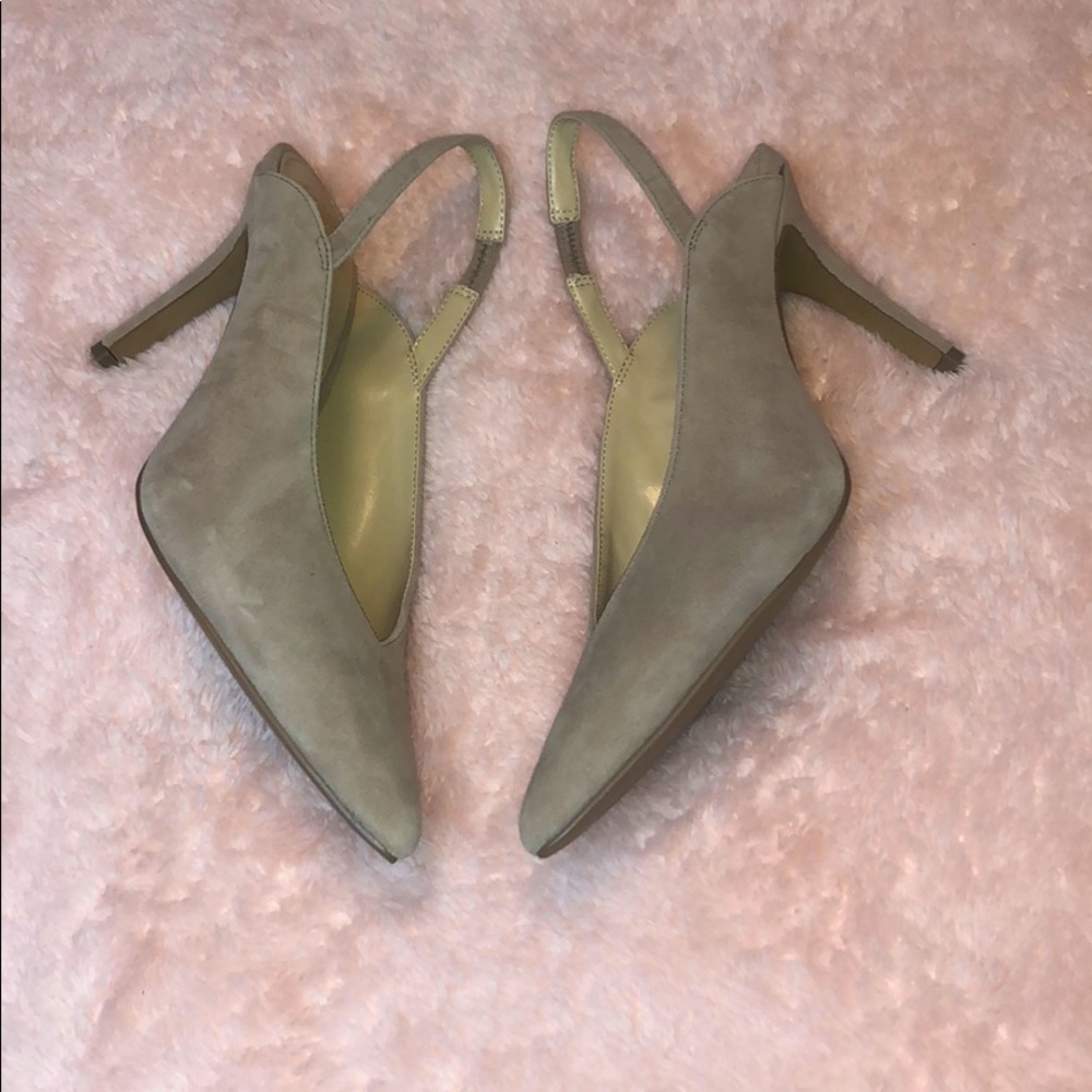 Vince Camuto Tan Backless Pumps - Picture 2 of 3